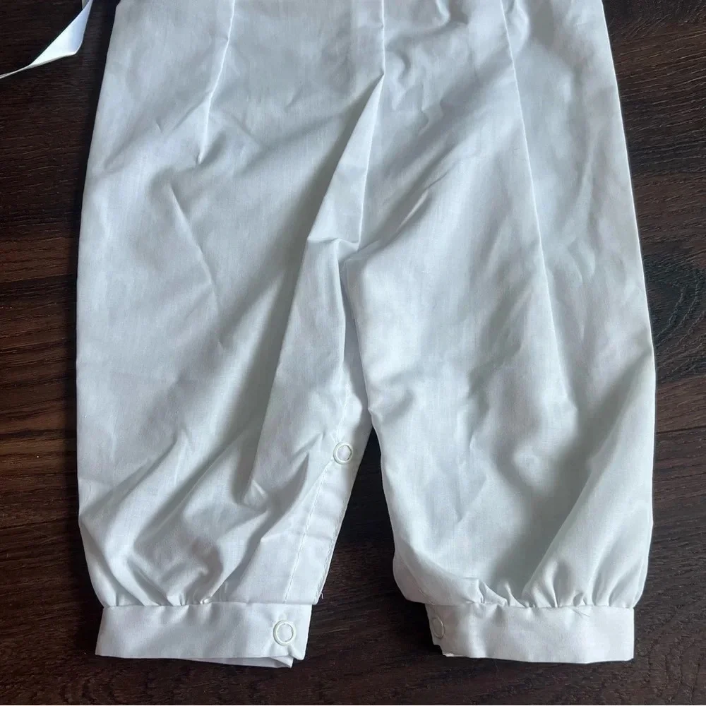 Vintage Christening By Alexis Peter Pan Collar Infant Romper & Hat 6mo heirloom
